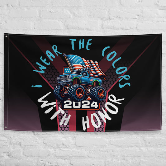 34 in x 56 in Honor Flag #2024 USA  Monster Truck