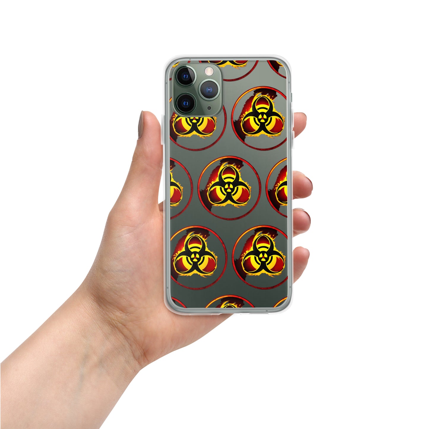 Clear Case for iPhone® Biohazard Symbol