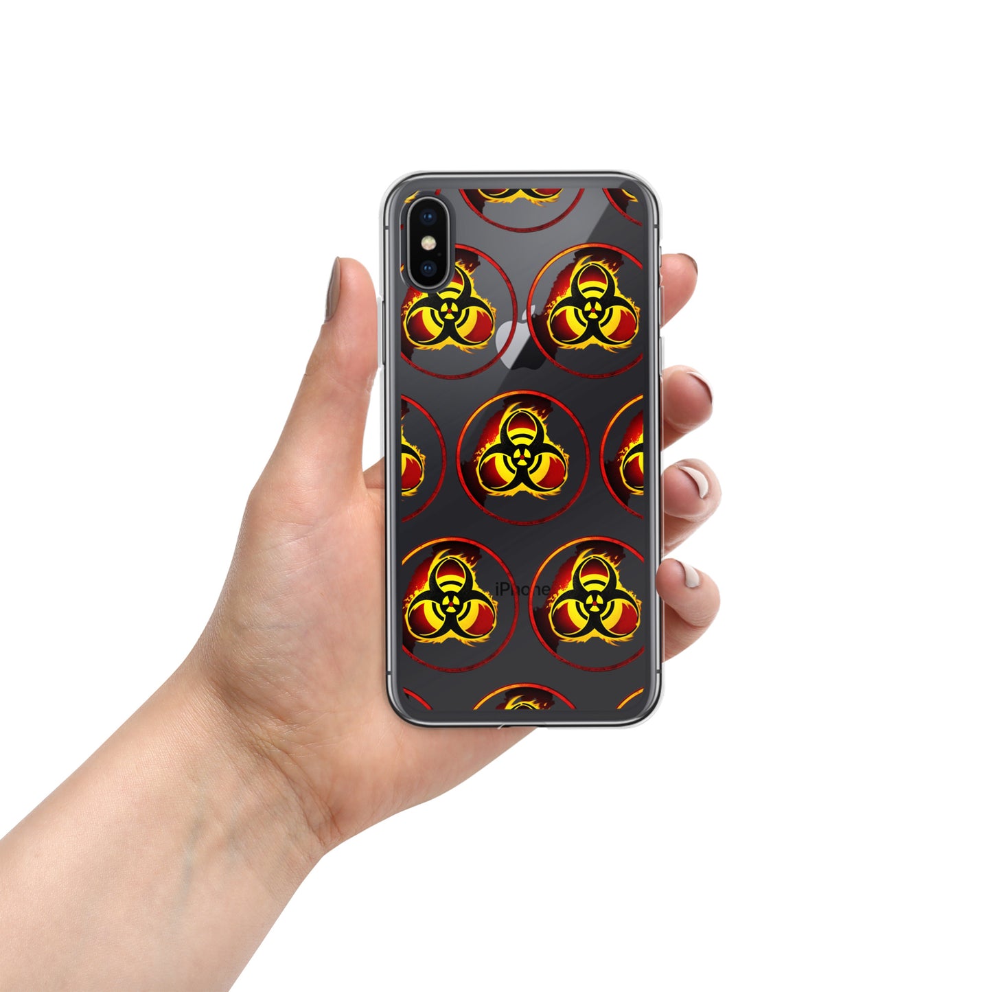 Clear Case for iPhone® Biohazard Symbol