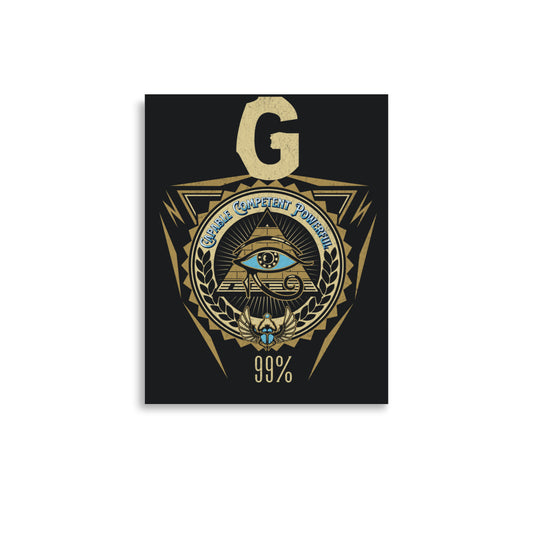 11in x 14in Top G Poster 1%, Eye of Horus symbol representing protection, health, and restoration | Sigma collection | Matte Print