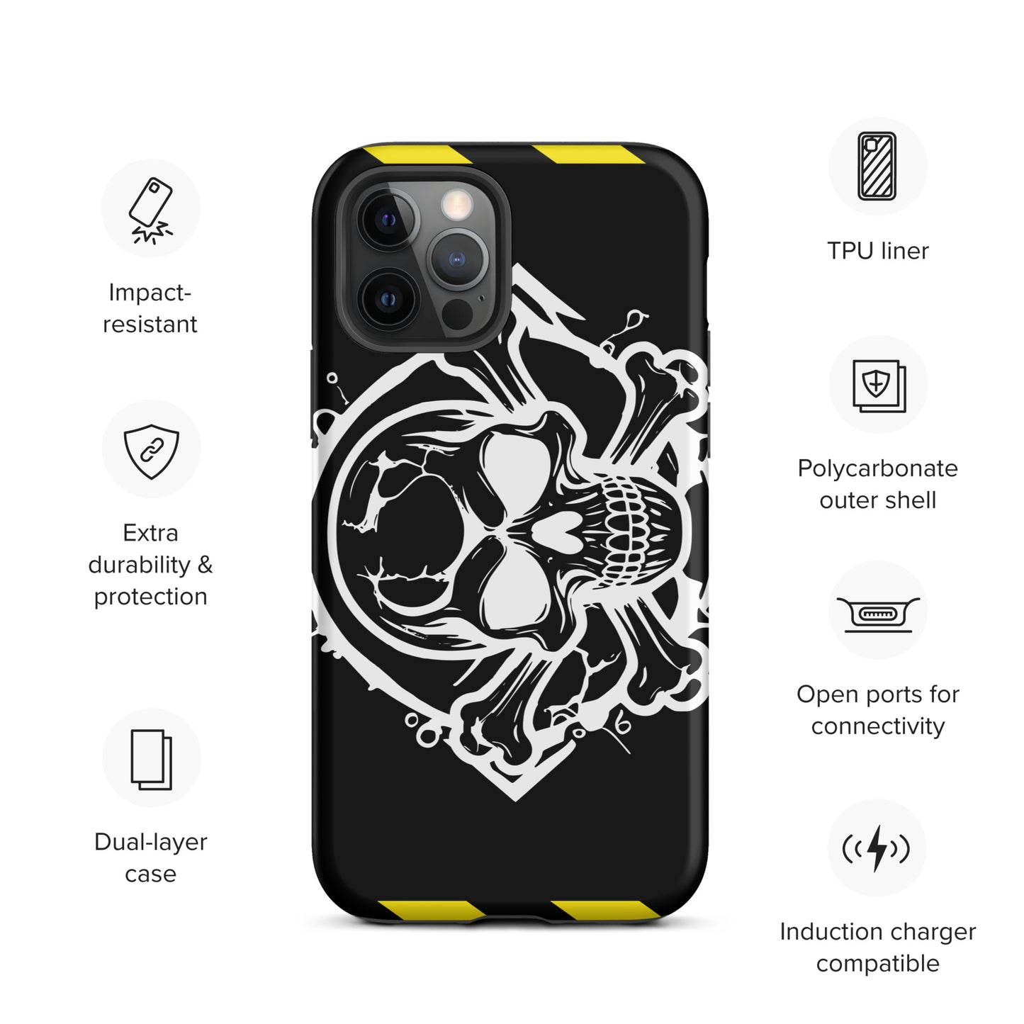 Toxic Threat iPhone® Tough Case – Hazmat Skull & Bones Protection