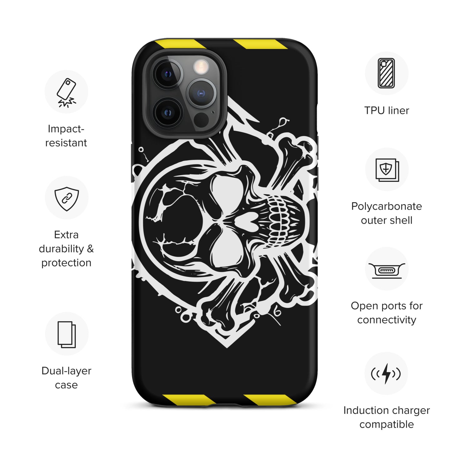 Toxic Threat iPhone® Tough Case – Hazmat Skull & Bones Protection