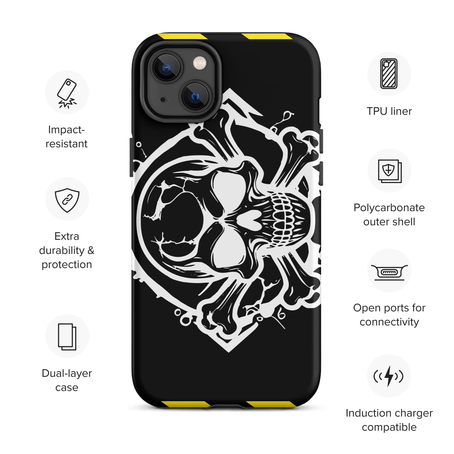 Toxic Threat iPhone® Tough Case – Hazmat Skull & Bones Protection