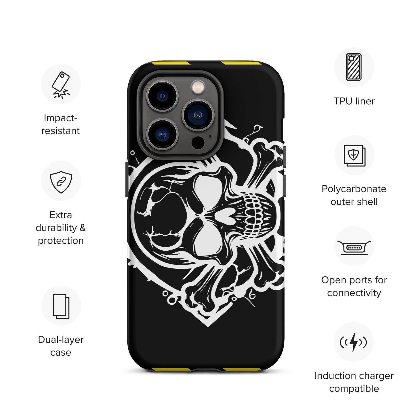 Toxic Threat iPhone® Tough Case – Hazmat Skull & Bones Protection