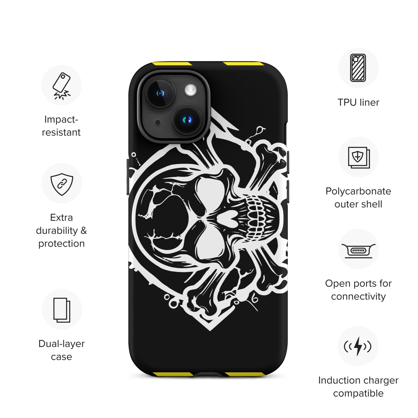 Toxic Threat iPhone® Tough Case – Hazmat Skull & Bones Protection