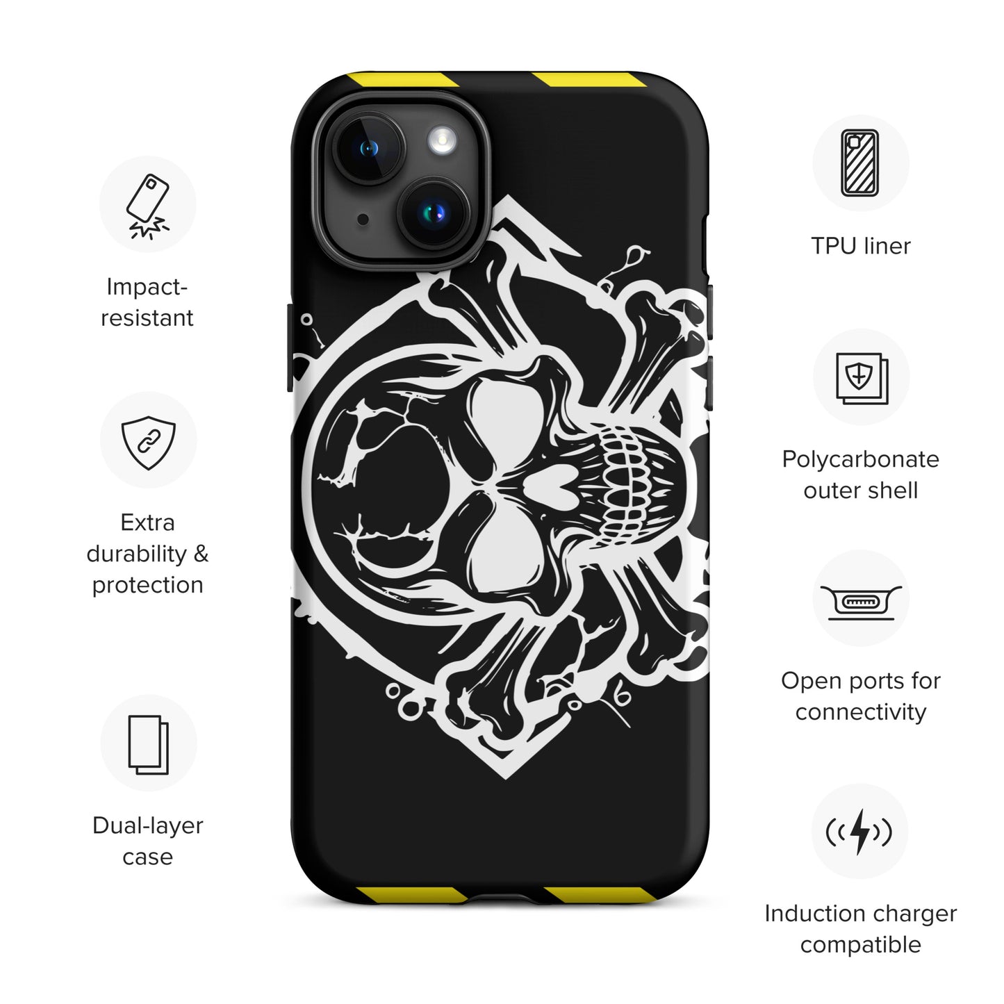 Toxic Threat iPhone® Tough Case – Hazmat Skull & Bones Protection