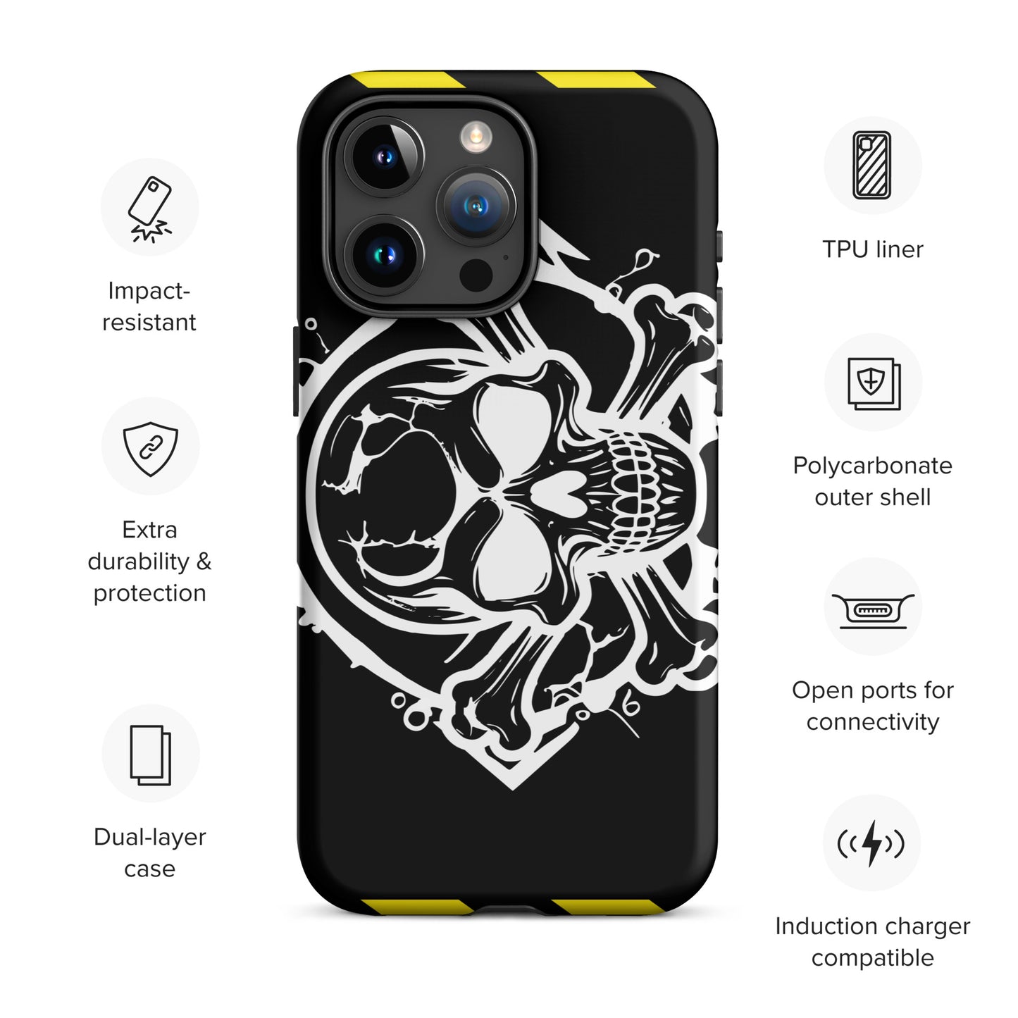 Toxic Threat iPhone® Tough Case – Hazmat Skull & Bones Protection