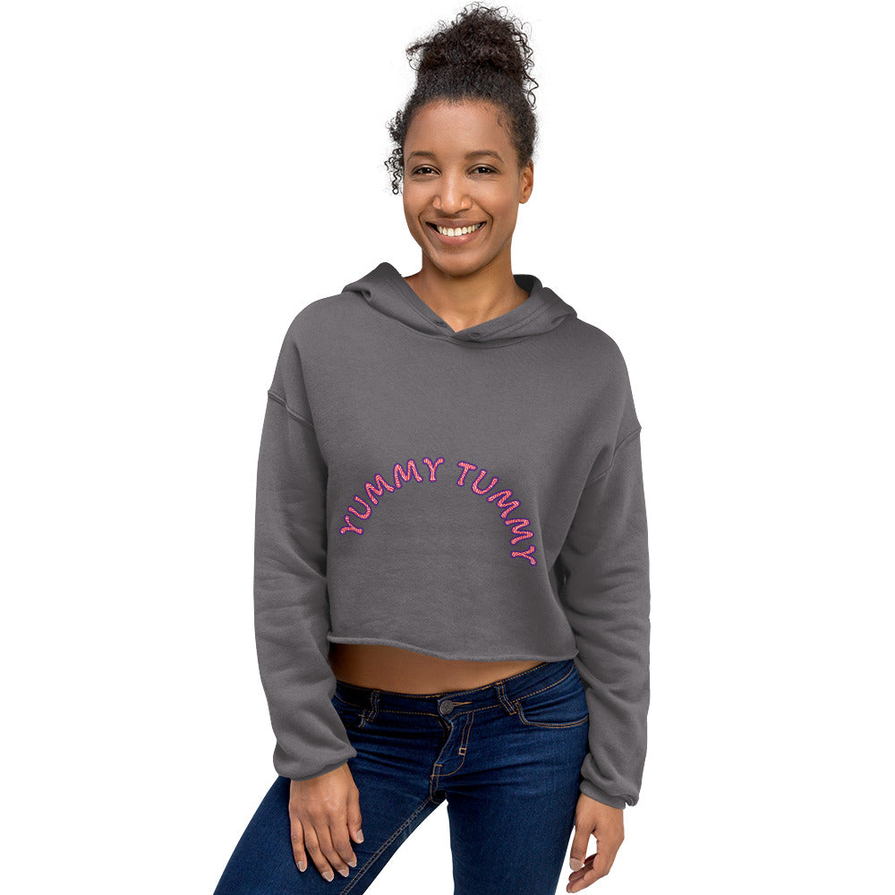 Yummy Tummy Crop Hoodie Women's